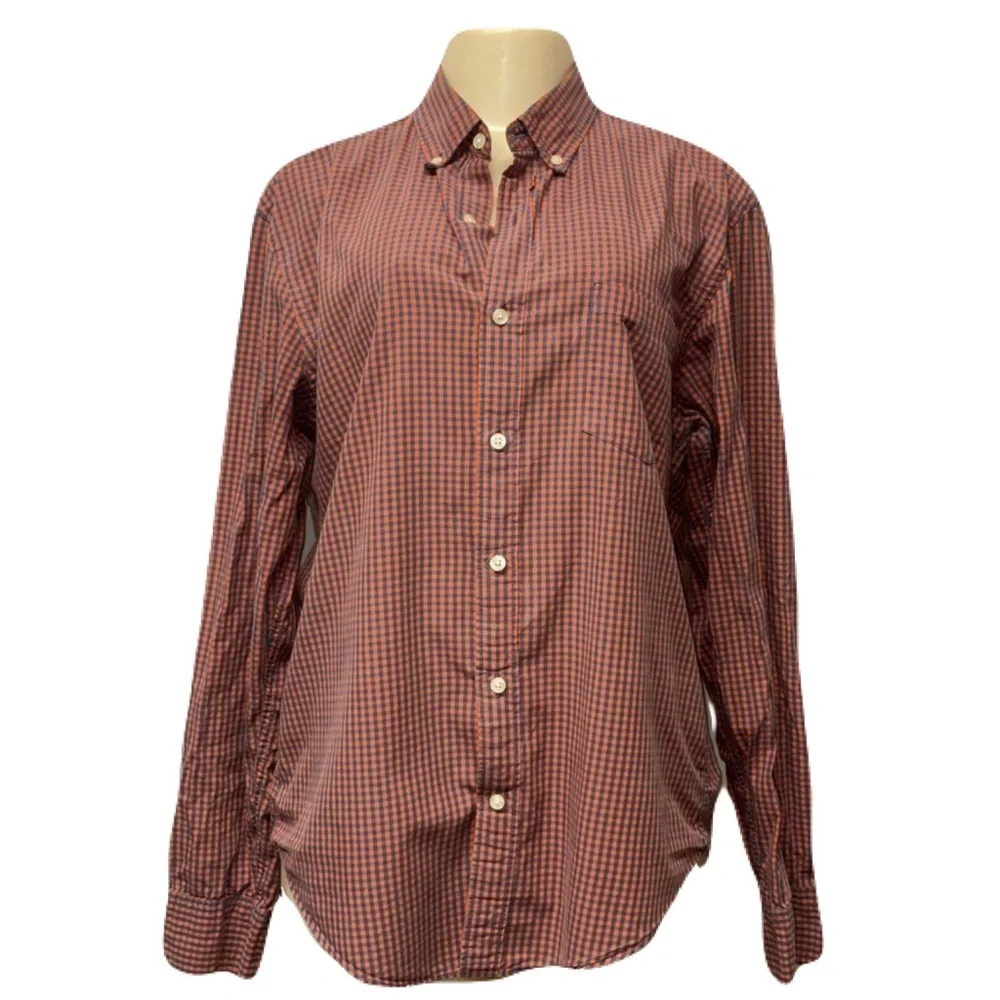 J. Crew Red and Blue Plaid Button-Down Shirt